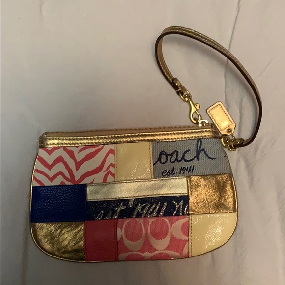 Patchwork Coach Wristlet - Picture 2 of 4